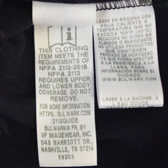 Bulwark FR 2XL NFPA 2112-2018 E9204 OSHA Safety Short Sleeve T-Shirt - Picture 6 of 11